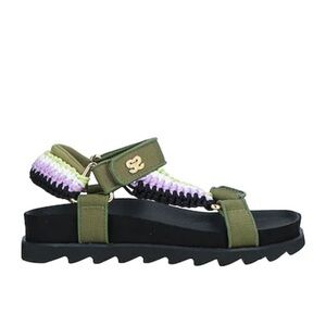 $345 New in box Sandro Army Green Braided Strap Sandals Sz 37
